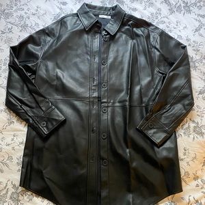 DEX- Faux Leather Shacket